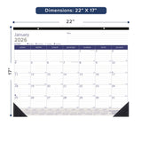 Blueline DuraGlobe™ 2026 Monthly Desk Pad Calendar