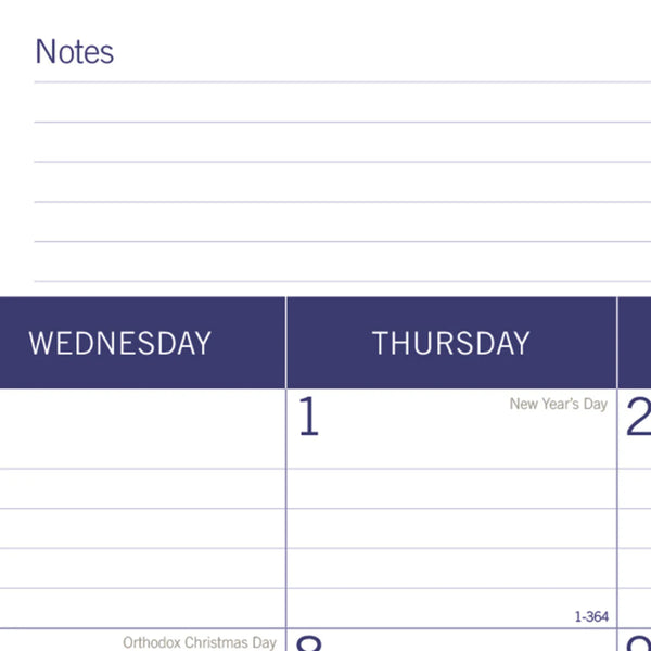 Blueline DuraGlobe™ 2026 Monthly Desk Pad Calendar