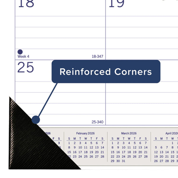 Blueline DuraGlobe™ 2026 Monthly Desk Pad Calendar