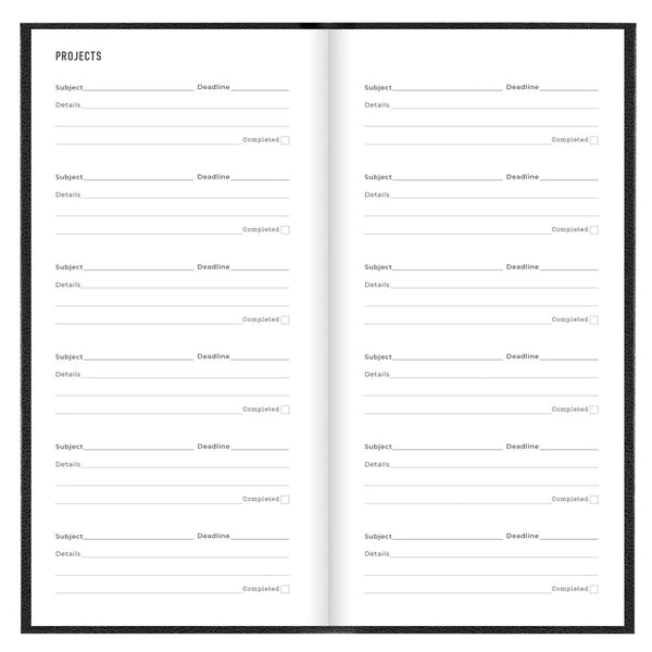 Letts 2026 Agenda - Weekly, Slim Principal Black