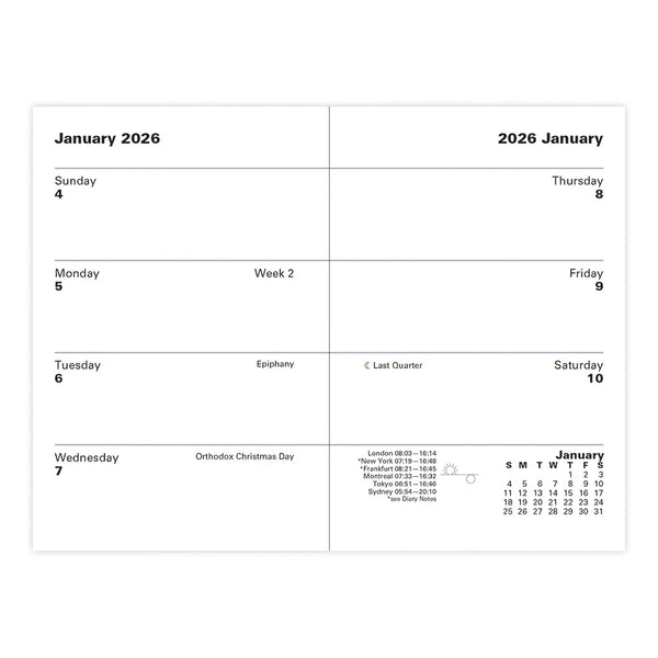 Letts 2026 Agenda - Weekly, Classic Mini Pocket Burgundy