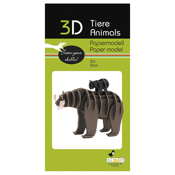 Fridolin 3D Animals Paper Model - Bears