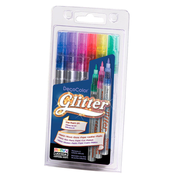 DecoColor Glitter Markers 6pk