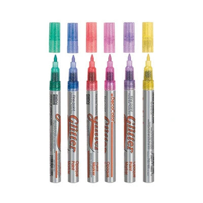 DecoColor Glitter Markers 6pk
