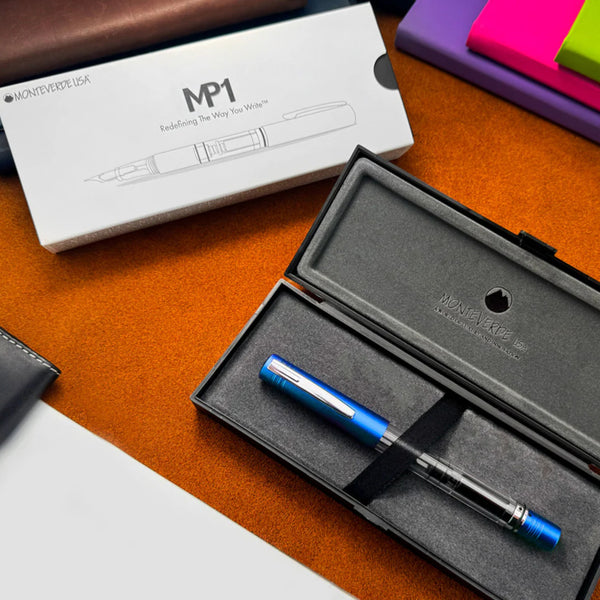 Monteverde MP1 Fountain Pen, Fine Nib - Bright Blue