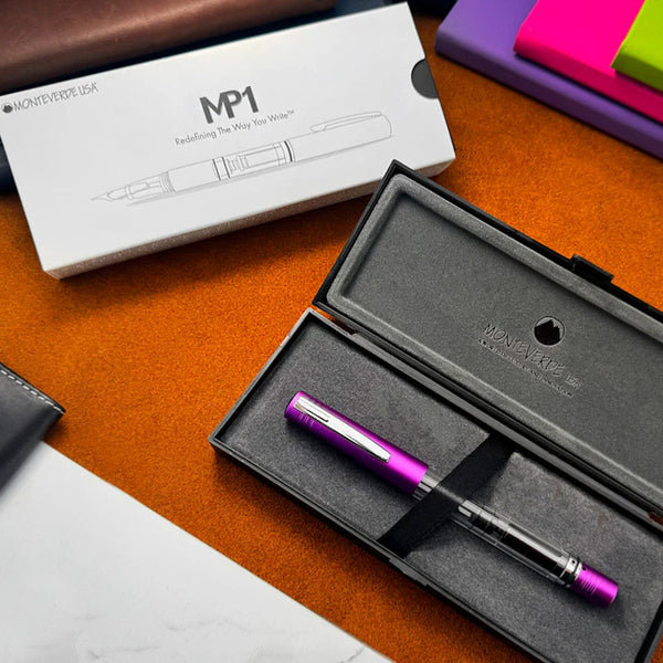 Monteverde MP1 Fountain Pen, Fine Nib - Purple Frost