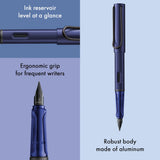 Lamy AL-Star Fountain Pen, Medium Nib - Special Edition Dark Dusk