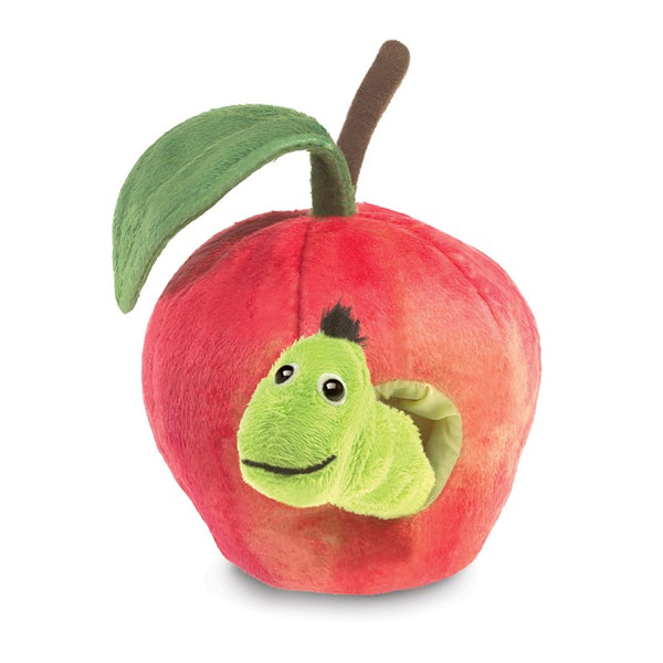 Folkmanis Finger Puppet - Worm in Apple