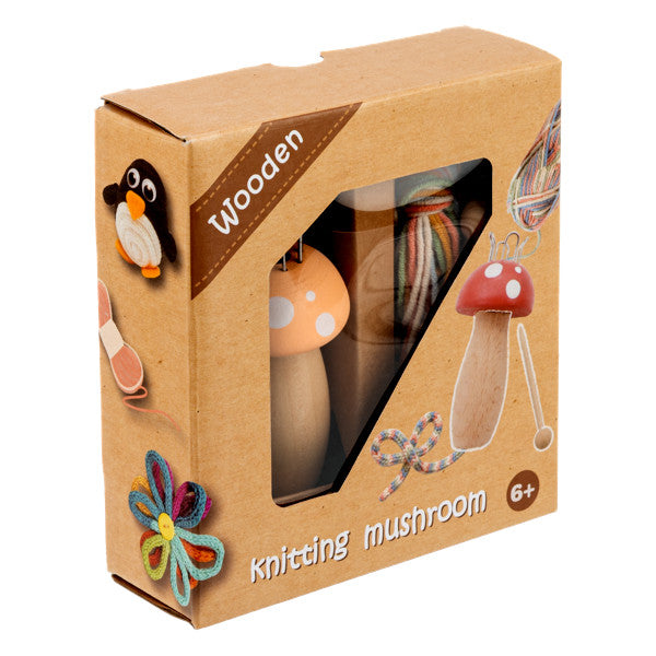 Ganz French Knitting Kit - Wooden Mushrooms, Assorted