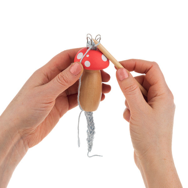 Ganz French Knitting Kit - Wooden Mushrooms, Assorted