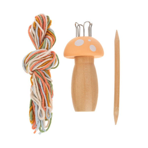 Ganz French Knitting Kit - Wooden Mushrooms, Assorted