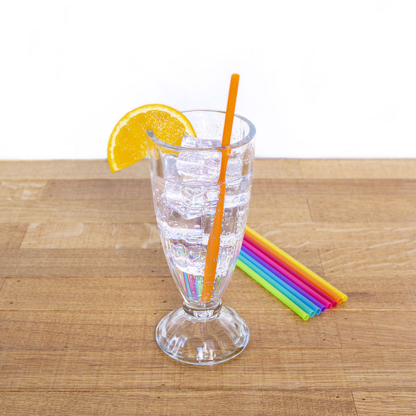 Kikkerland Reusable Straws 8" Bright Rainbow Colours 24pk