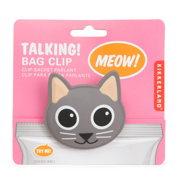 Kikkerland Talking Cat Bag Clip