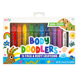 Ooly Body Doodlers Face & Body Crayons - Set of 12