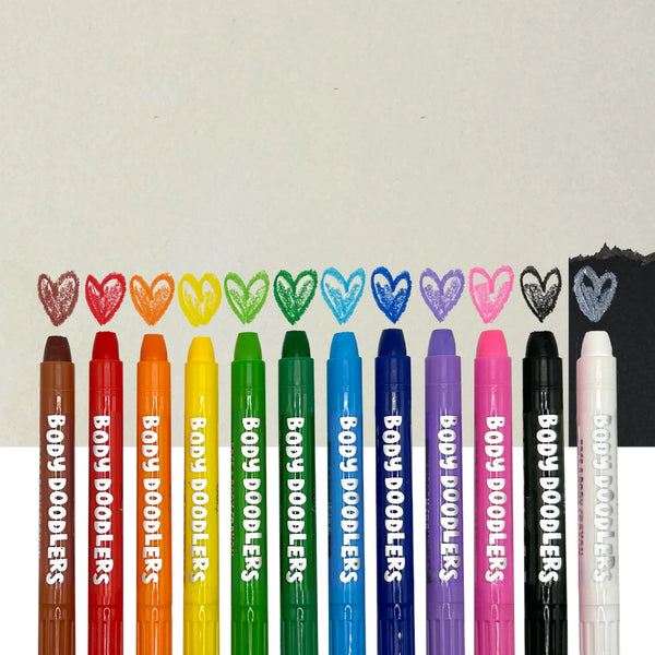 Ooly Body Doodlers Face & Body Crayons - Set of 12