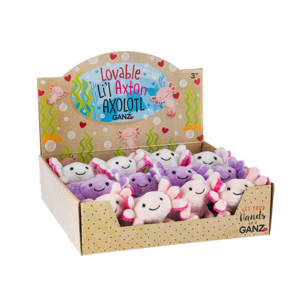 Ganz Lovable Li'l Axton Axolotl Plush Toy, Assorted