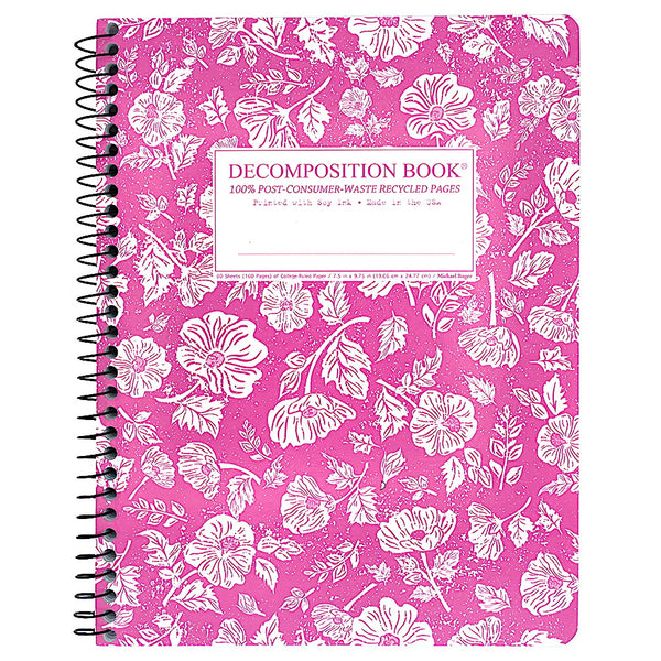 Decomposition Notebook, Coilbound - Marshmallow Flower