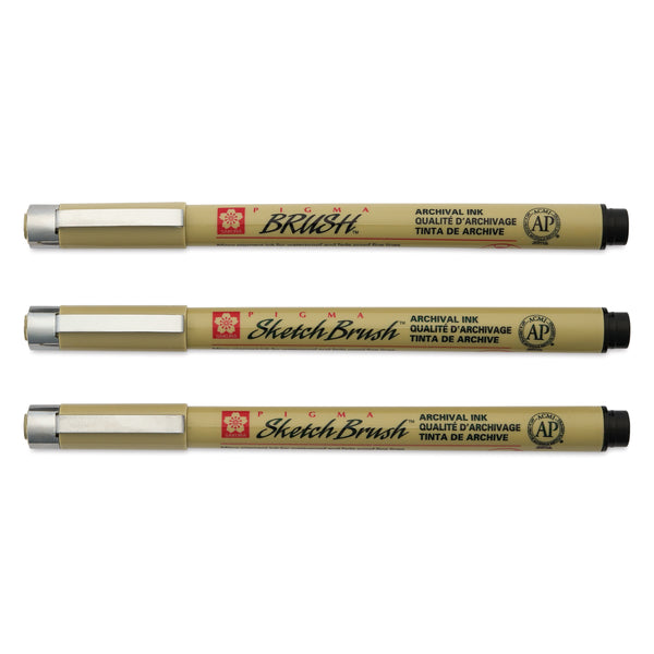 Sakura Pigma Micron Fine Line Pen 3pk Brush Pen Set