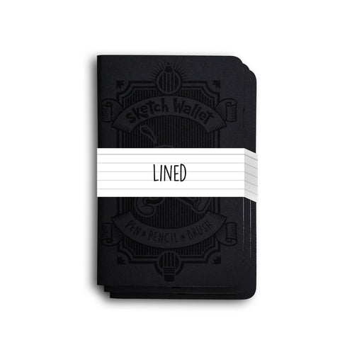 Inky's Small Lined Paper Sketchbooks 3pk