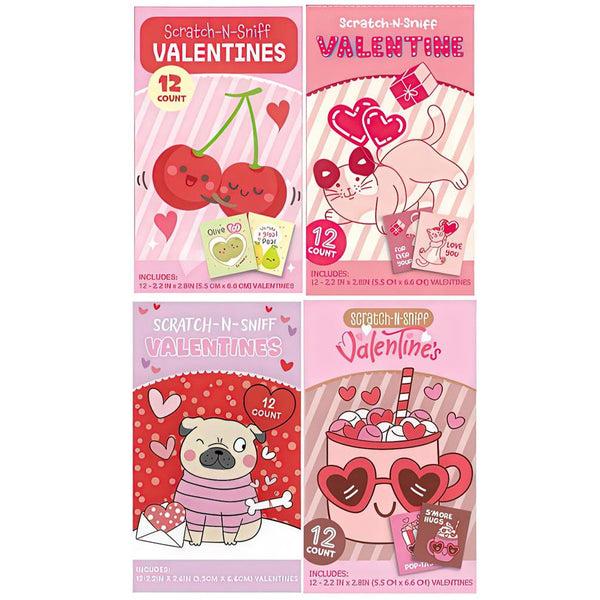 CTG From The Heart Valentines Cards 12pk Scratch-N-Sniff, Assorted