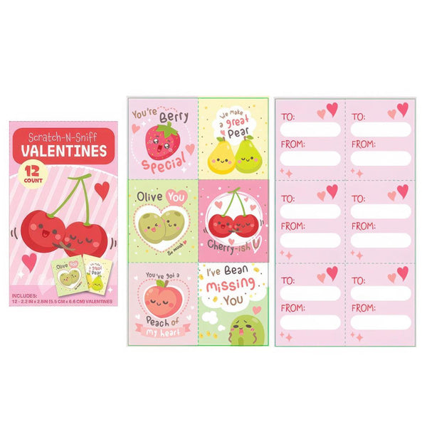 CTG From The Heart Valentines Cards 12pk Scratch-N-Sniff, Assorted