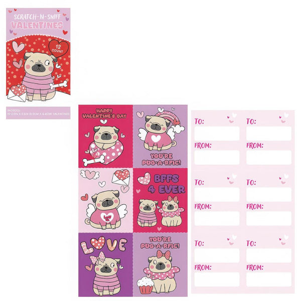 CTG From The Heart Valentines Cards 12pk Scratch-N-Sniff, Assorted