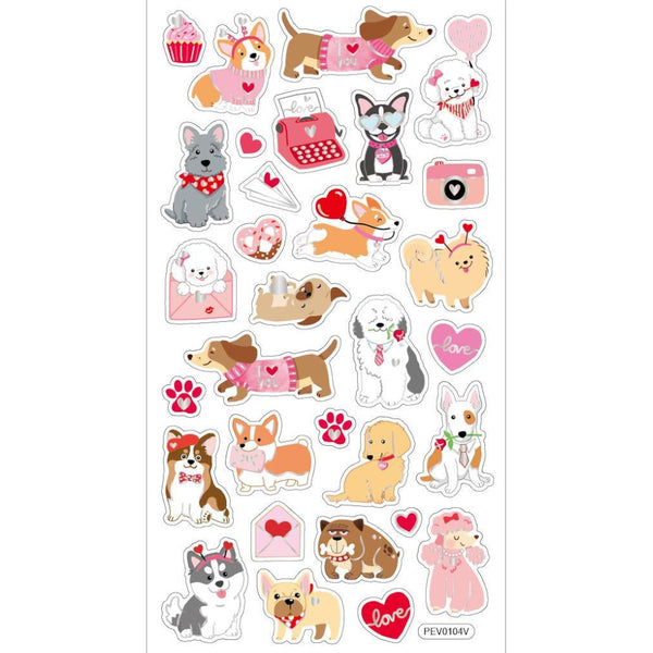 CTG From the Heart Valentines Pop-Up Stickers - Pets, Assorted