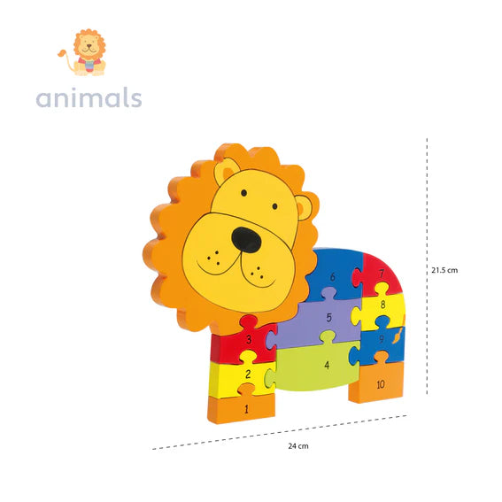 Orange Tree Toys Wooden Puzzle 11pc Lion