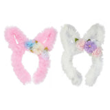 CTG Easter Plush & Floral Bunny Ear Headband, Assorted
