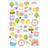 CTG Easter Treasures Foiled Pop-Up Stickers - Bunnies & Chicks, Assorted