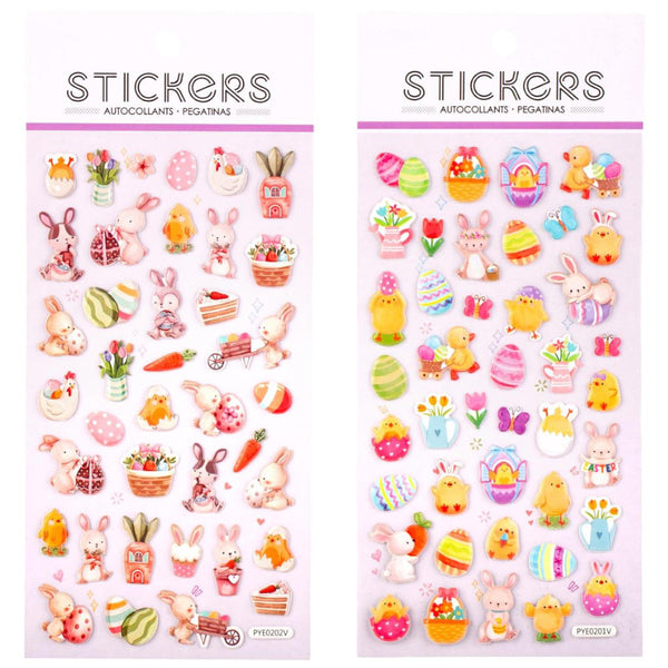 CTG Easter Treasures Puffy Stickers - Bunnies & Chicks, Assorted