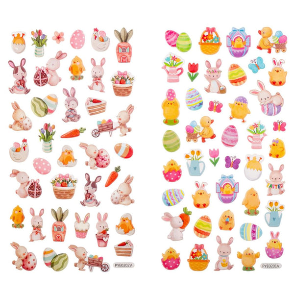 CTG Easter Treasures Puffy Stickers - Bunnies & Chicks, Assorted