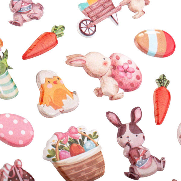 CTG Easter Treasures Puffy Stickers - Bunnies & Chicks, Assorted