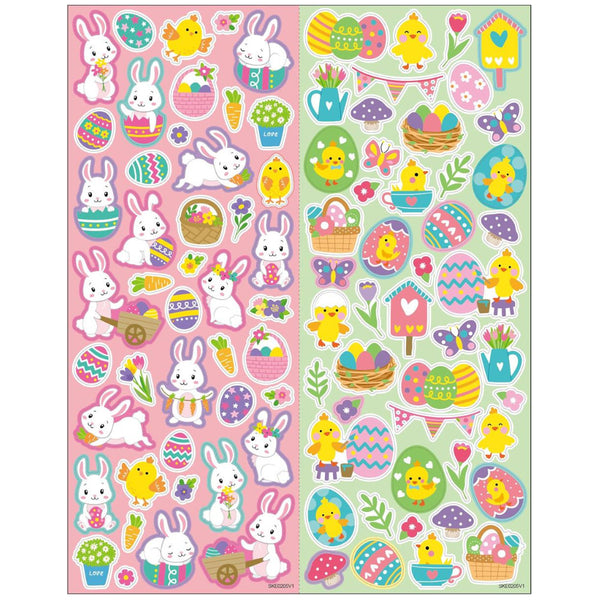 CTG Easter Treasures Sticker Value Pack - Bunnies & Chicks, Assorted
