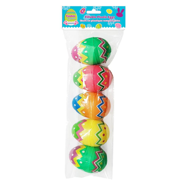 CTG Easter 5pk Multicolour Zig-Zag Eggs