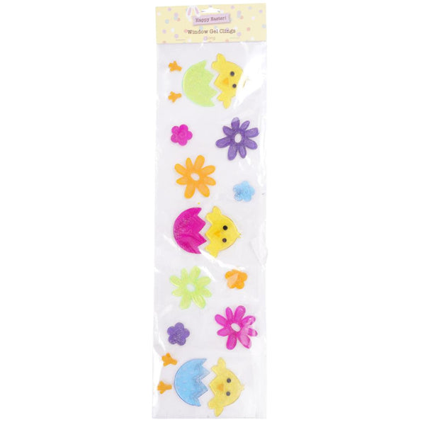 CTG Easter Treasures Gel Window Clings - Chicks & Flowers
