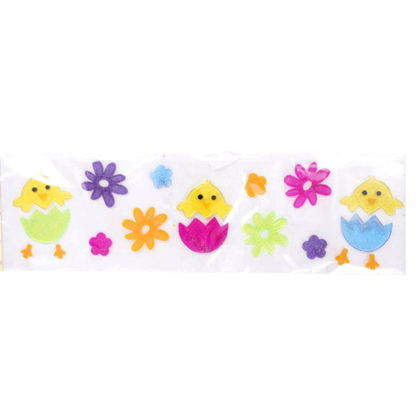 CTG Easter Treasures Gel Window Clings - Chicks & Flowers