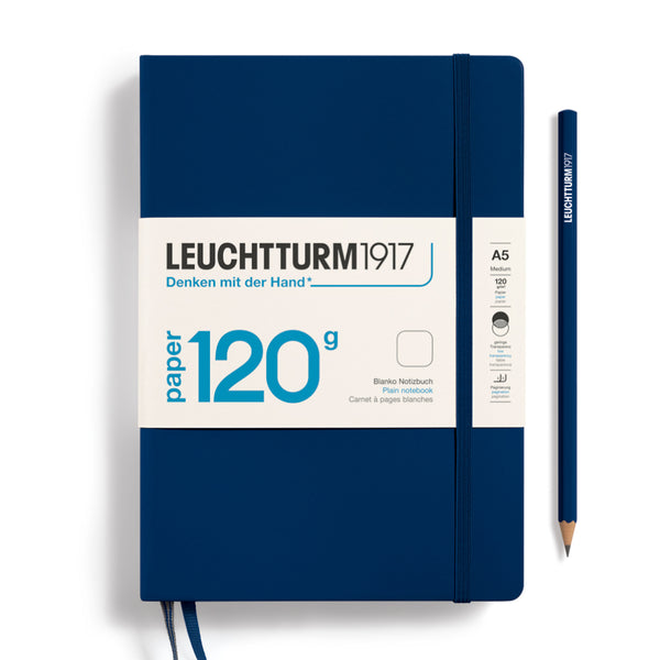 Leuchtturm1917 A5 Medium 120G Notebooks - Blank NAVY