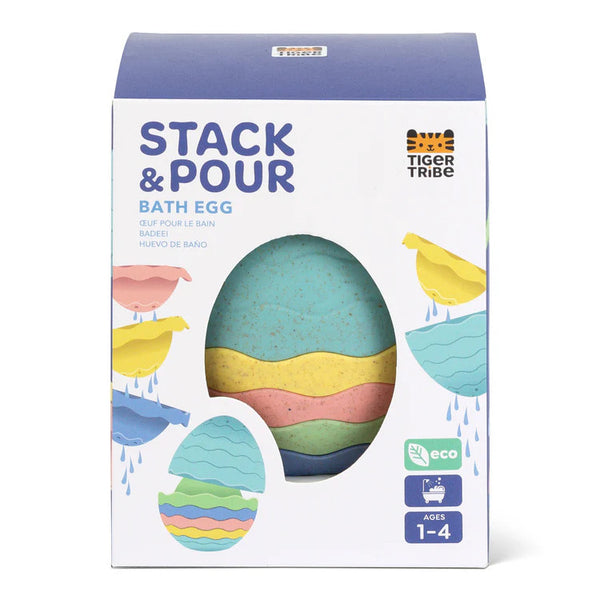 Tiger Tribe Stack & Pour Bath Toy Egg