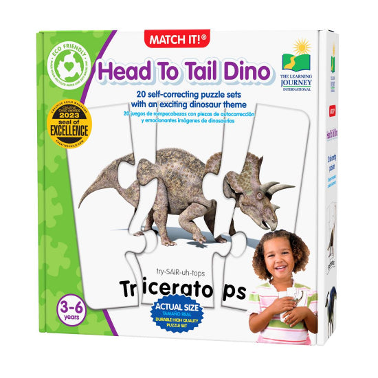 Learning Journey Head to Tail Dino Puzzle Set