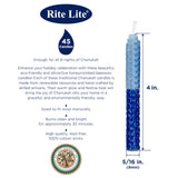 Rite Lite Chanukah Honeycomb Beeswax Candles 45pk Blue 2 Tone
