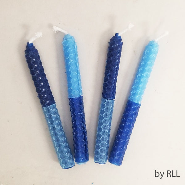 Rite Lite Chanukah Honeycomb Beeswax Candles 45pk Blue 2 Tone