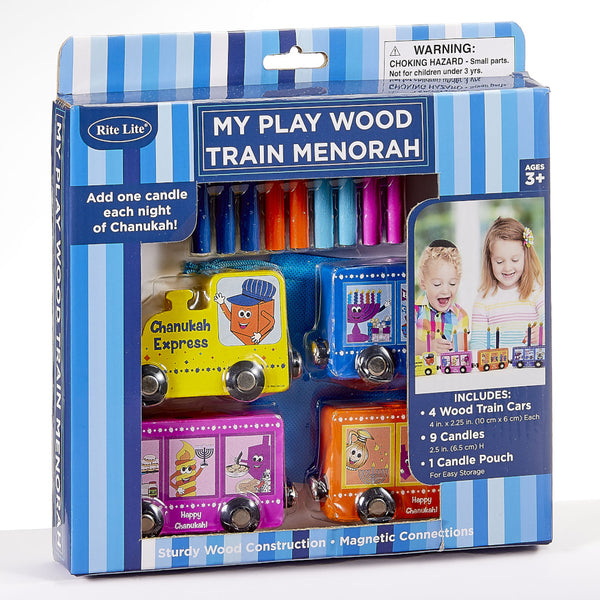 Rite Lite My Play Wood Train Toy Menorah