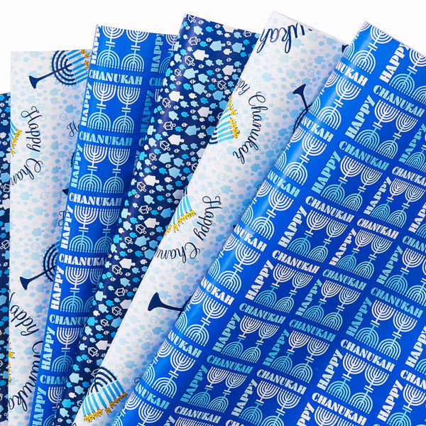 Rite Lite Chanukah Gift Wrapping Paper Rolls, Assorted