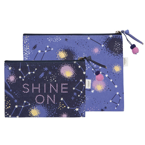 Danica Jubilee Zipper Pouches Set of 2 - Shine