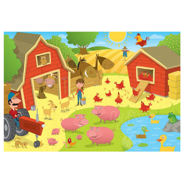 Cobble Hill 36pc Floor Puzzle - Higgledy Piggledy Farm