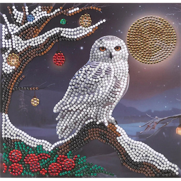 Craft Buddy DIY Crystal Art Card Kit - Frosted Owl