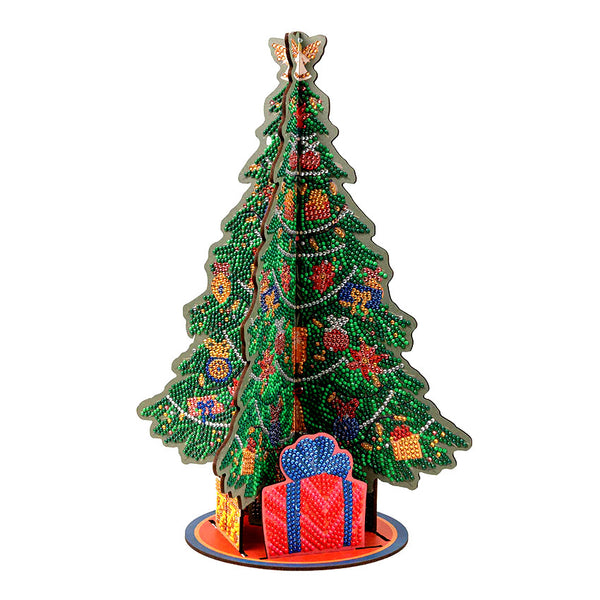 Craft Buddy Crystal Art 3D Buildable Scene Kit - Wooden Christmas Tree