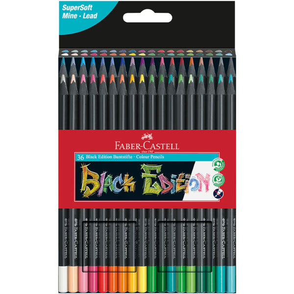 Faber-Castell Black Edition Coloured Pencils 36pk