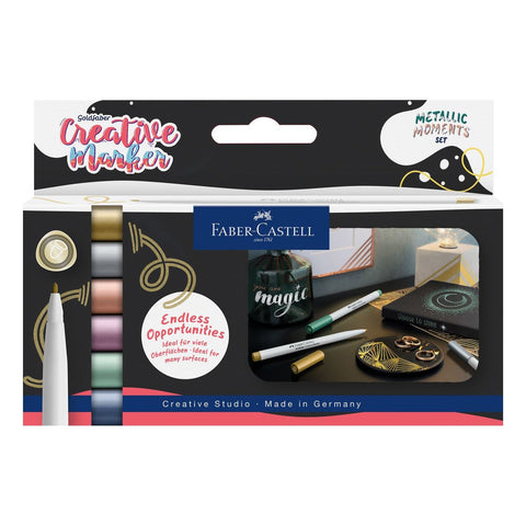 Faber Castell Goldfaber Creative Marker 6pk - Metallic Moments